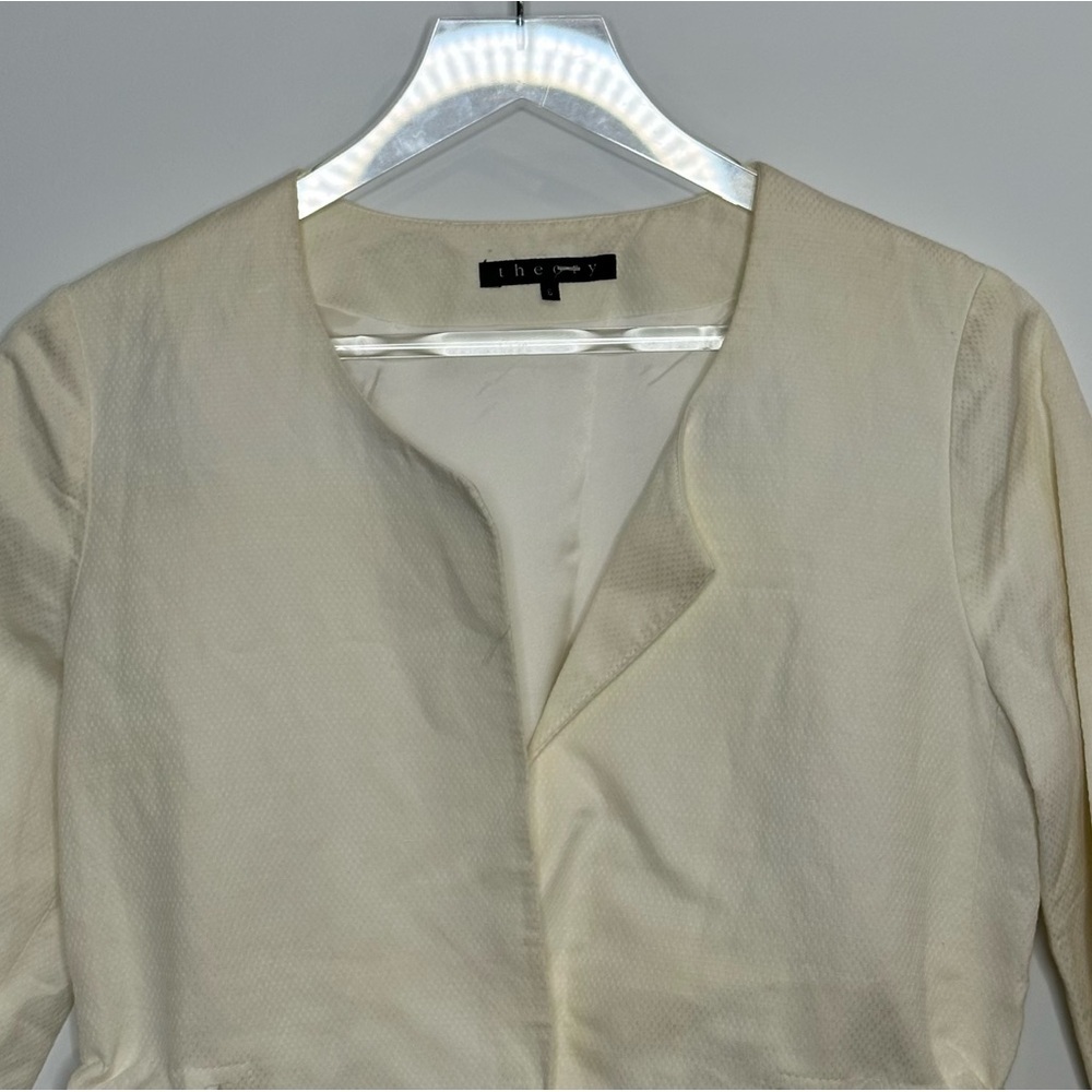 Theory Cream Collarless Jacket - image 2